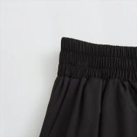 Falda de cintura alta de color sólido, versátil, holgada e informal, con temperamento para mujer, falda acampanada de longitud media - details 4