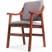 Silla de Comedor de Madera de Cerezo Antimanchas, Espalda Recta, Tamaño 86x54x54 cm, Marrón - details 13