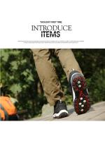 Zapatos de senderismo para hombre, zapatillas de deporte resistentes al deslizamiento, botas de montaña con cordones, talla grande 39-48 - details 8