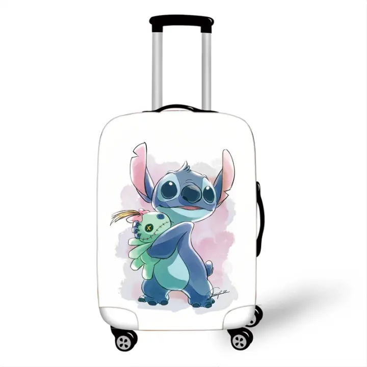 Funda de equipaje elástica con dibujos animados, cubierta de equipaje de viaje, poliéster 20/24, antipolvo - 1