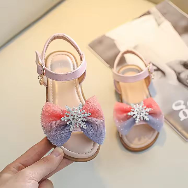 Nuevos zapatos de princesa de moda, zapatos de bebé para niños con suela blanda para niños medianos y grandes - 1