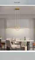 NEO Gleam-Lámpara Led minimalista para decoración del hogar, candelabro moderno de color negro y dorado para comedor, cocina y Bar - details 5