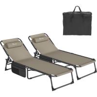 Plegable Playa 190x60cm Tumbonas de Jardín Exterior con 4 Posiciones Ajustables - details 14