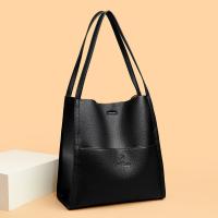 Bolso de hombro de lujo para mujer, bandolera sencilla de Color puro, bolso de compras de gran capacidad - details 0