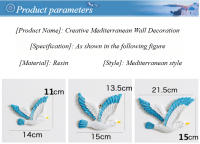 Estilo Mediterráneo resina gaviota pájaro pájaro pájaro marino decoración creativa Fondo pared colgante decoración del hogar Varios opcionales - details 0