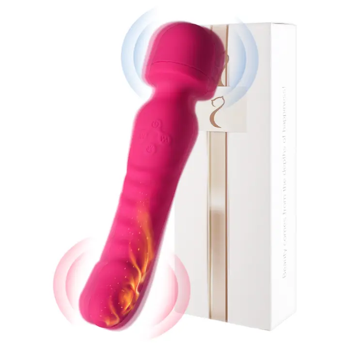 Vibrador de varita mágica potente con calefacción, vibradores de clítoris con carga USB Oral para mujeres, masajeador, Juguetes sexuales para adultos, masturbador para mujeres - 1
