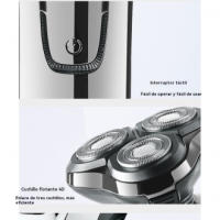 Afeitadora eléctrica para hombres afeitadora eléctrica recargable inteligente flotante cabezal de triple cuchilla - details 6