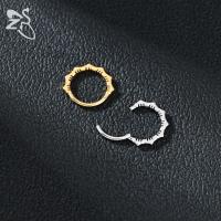ZS-Anillo de Nariz de acero inoxidable para hombres y mujeres, Piercings de tabique de doble capa, aro de cartílago, joyería de hélice, 2 colores, 18G, 20G, 1 pieza - details 4