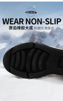 Botas de nieve, zapatos de algodón cálidos, engrosados de terciopelo para mujer, impermeables y antideslizantes - details 6