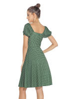 NOVEDAD DE VERANO 2025, vestido estampado con manga de burbuja y cuello cuadrado francés de nicho para ropa de mujer - details 6