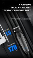Cortadora de pelo Kemei 2299 para peluquero, cortadora de pelo inalámbrica de 0mm con cero huecos, cortadora de pelo eléctrica profesional para hombres, máquina cortadora de acabado - details 3