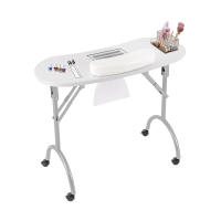 Mesa de manicura plegable con succión mesa de uñas portátil con ventosa para uñas, rueda, bolsa para polvo - details 2