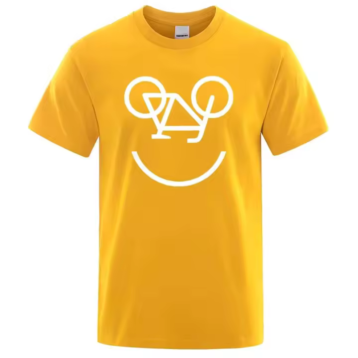 Camiseta con estampado de dibujos animados para hombre, ropa cómoda, mangas regulares, talla grande - 1