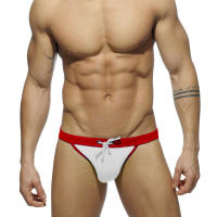 Calzoncillos de baño triangulares para hombre, bañador Sexy, pantalones cortos de playa, bañador Sexy, Bañador estampado para surf - details 2