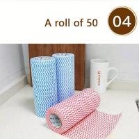 Toallitas de limpieza desechables para cocina y baño, paño de limpieza práctico y efectivo para platos y superficies, 50 unidades por rollo - details 5