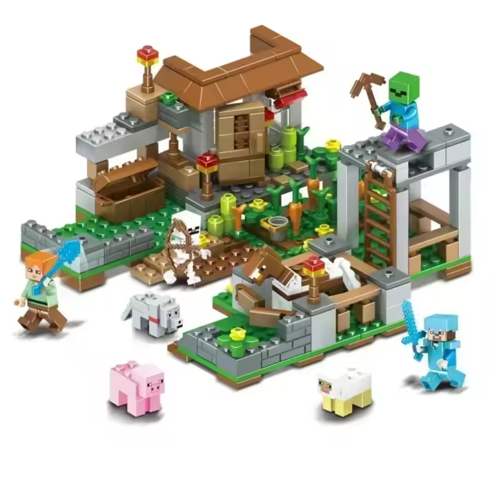 Mi mundo, MINI casa en el árbol de la granja, bloques de construcción, modelo de pueblo, cueva de montaña, juguetes para niños, juguetes para niños - 1