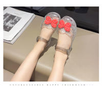 Zapatos de gelatina de cristal para niñas a la moda, zapatos de princesa coreana, sandalias Baotou para niñas - details 20