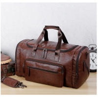 Bolsa de viaje, viaje de viaje de negocios de gran capacidad, mochila de mensajero portátil de hombro, impermeable de cuero. - details 14