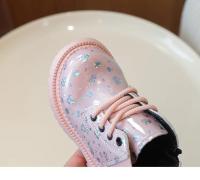 Kids Ankle Boots Fashion Versatile Girls' Patent Leather Short Boots with Love Sequins Children Princess Boots with Side Zipper - details 16