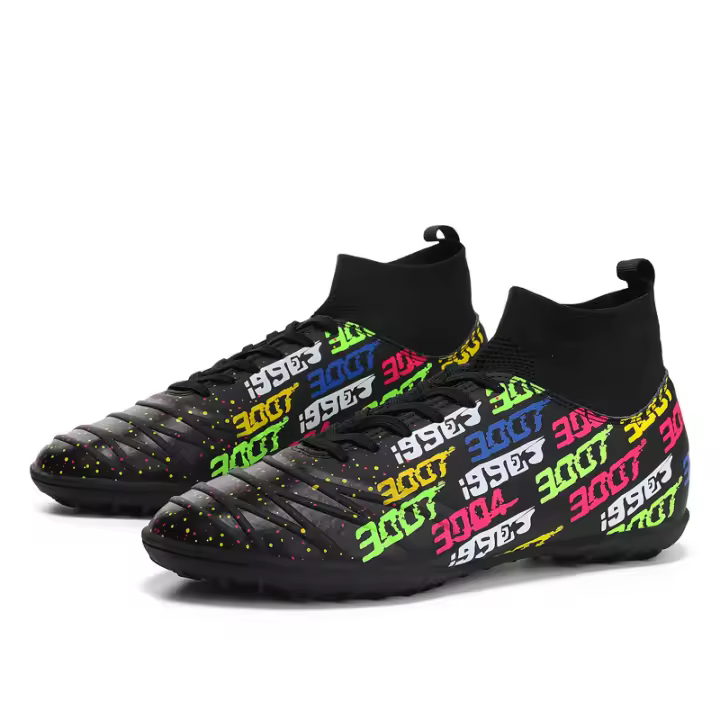 Masculino y femenino estudiantes adultos uñas rotas césped artificial uñas largas mandarín pato zapatos de fútbol. - 1