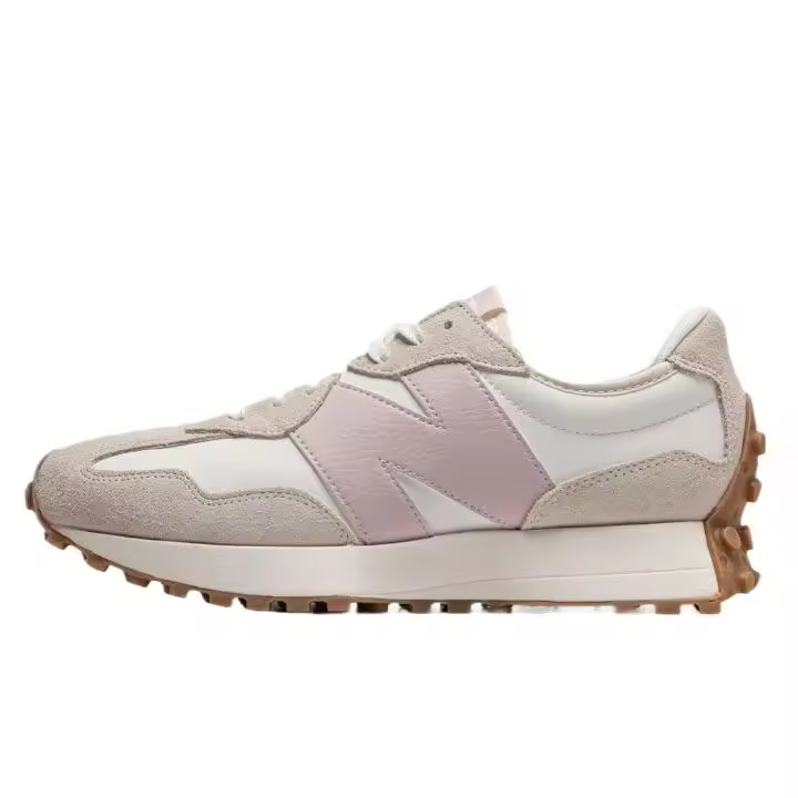 【100% Original】 Calidad preferida Leten NB 327 Gris rosa para mujer cuero cómodo antideslizante resistente al desgaste corte bajo - 1