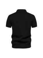 POLO de negocios de punto a rayas para hombre, camisetas casuales de manga corta de alta calidad, camisetas cruzadas - details 6
