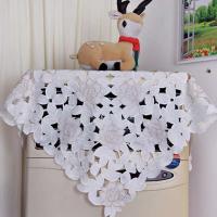 Mesa con bordado floral retro blanco, alfombra Ense, mantel de algodón hueco, decoración de mesa de comedor para el hogar, fiesta de boda - details 10