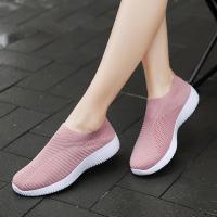 Zapatos de calcetines transpirables para mujer, zapatillas deportivas suaves para caminar, zapatos planos cómodos informales a la moda, color azul - details 10