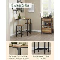 Juego de Mesa Comedor Conjunto de Mesa Alta de Bar con 4 Taburetes y 1 Mesa Gris - details 31
