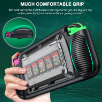 -funda protectora para Nintendo Switch, carcasa anticaída a prueba de golpes con 7 ranuras de almacenamiento para tarjetas de juego, TPU + PC - details 3