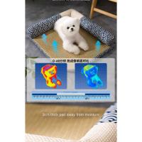 Almohada de Cama de Perro Refrigerada de Verano Alfombra de Ratán Transpirable y Desmontable para Mascotas Impermeable, Resistente al Desgaste - details 6