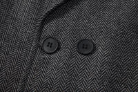 Chaleco de Doble Abotonadura para Hombres en Otoño Traje de Pana Gruesa de Heringbone - details 27