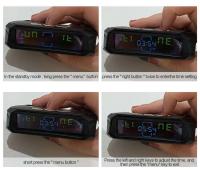 Sensor de E-ACE para coche TPMS, sistema inteligente de monitoreo de presión de neumáticos de 8bar para vehículos con 4 sensores, reloj electrónico, pantalla LCD - details 7