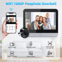 Cámara de puerta inteligente con WiFi, mirilla de vídeo con visión nocturna, PIR, detección de movimiento, visor de puerta, 1080P, 4,3 pulgadas, Tuya, Alexa - details 6