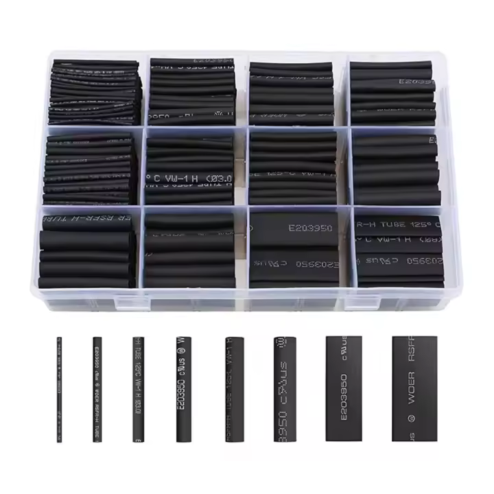 650 Uds tubo de calor envoltura retráctil relación aprobada UL 2:1 Kit de cables eléctricos protección de aislamiento de larga duración - 1