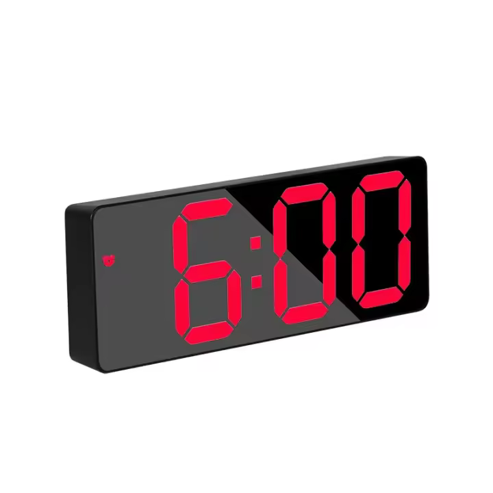 Reloj despertador inteligente, mesita de noche, despertador Led, reloj despertador electrónico Digital para niños, pantalla curva, temperatura del espejo - 1