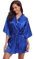 Bata de satén para mujer, lencería íntima, ropa de dormir sedosa, regalo de boda nupcial, bata de baño tipo kimono informal, camisón Sexy - details 36