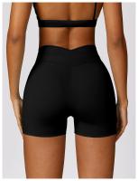 Pantalones cortos de Yoga de cintura alta para mujer, mallas cortas de realce de barriga para Fitness, gimnasio, correr - details 27