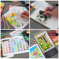 Juego de dibujo de 72 colores, lápices de colores al óleo, lápices de colores para colorear, regalo para estudiantes, suministros de arte profesional para artistas - details 4