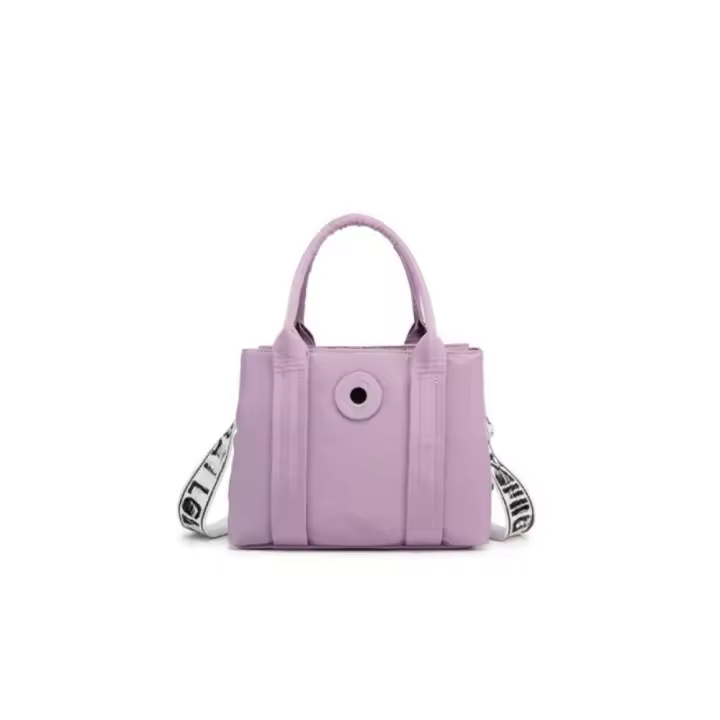 Bolso Sólido Color Redondo Etiqueta Bolso Bandolera Hombro Nuevo Bento Bolsa - 1