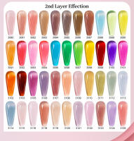 Arte Clavo-esmalte translúcido en Gel para uñas, Gel semipermanente para manicura UV LED, color rosa Nude y blanco lechoso, 15ML - details 6