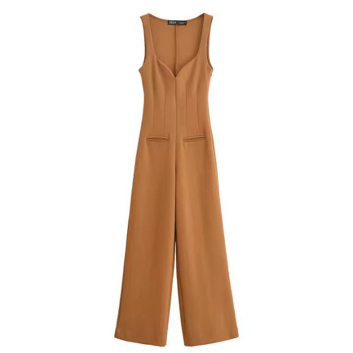 - Ropa larga, elegante y sencilla de una sola pieza, cómoda estilo DIY para mujer, pantalones, material de calidad de China continental - 1