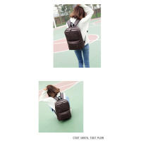 Mochilas de cuero PU impermeables, mochila escolar para hombre, bolsas de viaje para ordenador portátil de 14 pulgadas, alta capacidad - details 11