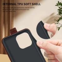 Funda de cuero con tapa superior e inferior para iPhone 17 Air 16 Pro 15 14 Plus 13 12 Pro Max 11 Mini tarjetero cartera funda para bolso - details 3