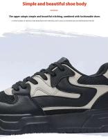 Nuevos zapatos deportivos y de ocio a la moda para hombre con estilo para caminar, parte superior de malla de cuero sintético, suela de goma MD EVA - details 6