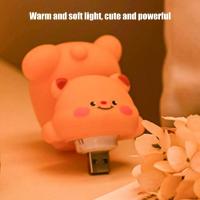Luz de oso 7 colores que cambian USB luz de noche de bebé Control de voz Animal niños lámpara de noche regulable lámpara de noche de cabecera lindo oso - details 2