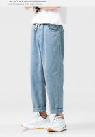 Jeans Casuales para Hombres en Primavera-Otoño Cintura Elástica, Pantalones de Denim de Trabajo Azules Estilo Hip Hop Joggers Streetwears - details 6