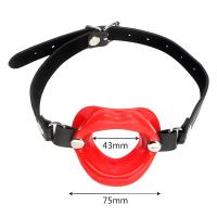 Atracción Sexual para Parejas SM Bondage Abierto Boca Gag Anillo Oral Fijación Caucho Producto Adulto Fetish Restricciones Cuero - details 0