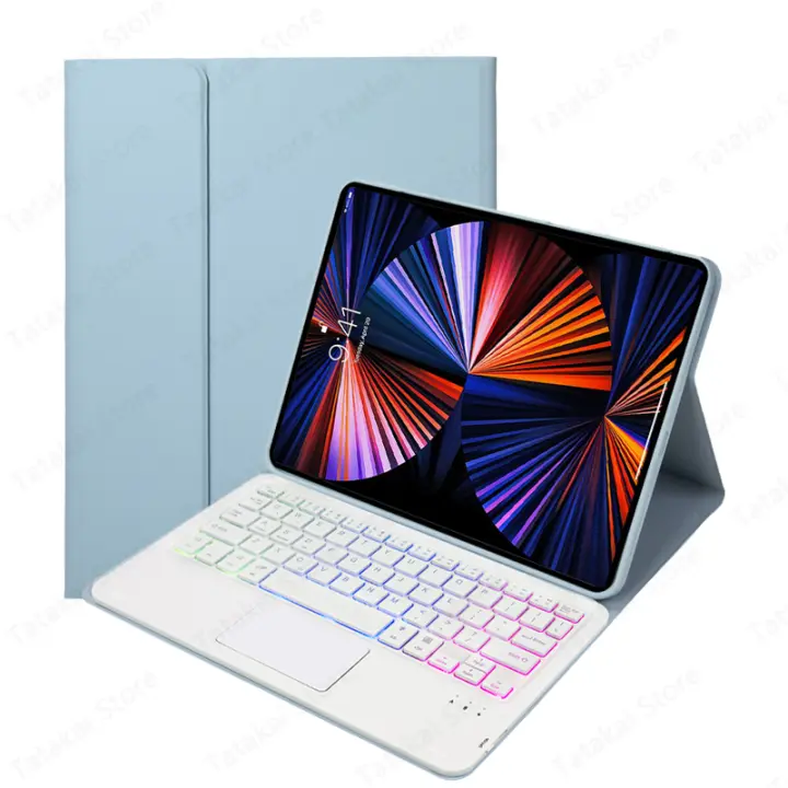 Teclado Touchpad retroiluminado arcoíris para Xiaomi Pad 6, Mi Pad 6 Pro, 11 pulgadas, 2023, Funda con soporte para teclado español - 1