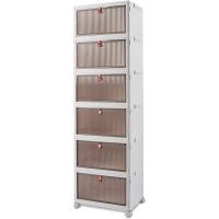 Caja de almacenamiento de plástico plegable, gruesa y duradera, transparente, apilable con tapas y ruedas, para dormitorios, salas de estar, coche - details 0